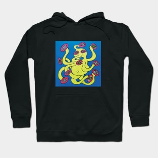 NEON AVATAR BIOMORPHIC FIGURINE ILLUSTRATION Hoodie